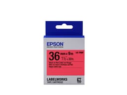Epson LabelWorks LK-7RBP - Black on red - Roll (3.6 cm x 9 m) 1 roll(s) label tape - for LabelWorks LW-1000, LW-300, LW-400, LW-600, LW-700, LW-900, LW-Z900
