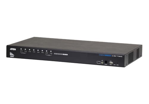 ATEN CS1798 - KVM / audio / USB switch - 8 x KVM / audio / USB - 1 local user - desktop, rack-mountable — view 1