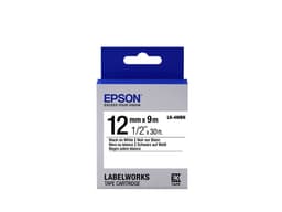 Epson LabelWorks LK-4WBN - Black on white - Roll (1.2 cm x 9 m) 1 roll(s) label tape - for LabelWorks LW-1000, 300, 400, 600, 700, 900, K400, Z700, Z710, Z900