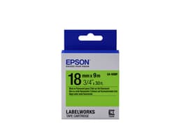 Epson LabelWorks LK-5GBF - Black on green - Roll (1.8 cm x 9 m) 1 roll(s) label tape - for LabelWorks LW-1000, LW-400, LW-600, LW-700, LW-900, LW-K400, LW-Z700, LW-Z710, LW-Z900