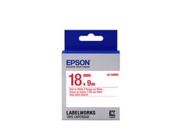 Epson LabelWorks LK-5WRN - Red on white - Roll (1.8 cm x 9 m) 1 roll(s) label tape - for LabelWorks LW-1000, LW-400, LW-600, LW-700, LW-900, LW-K400, LW-Z700, LW-Z710, LW-Z900
