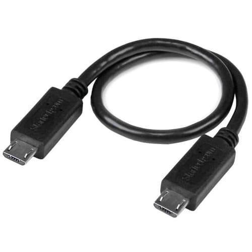 StarTech.com 8in Micro USB to Micro USB Cable - Male to Male - Micro USB OTG Cable for Your Mobile Device (UUUSBOTG8IN) - USB cable - Micro-USB Type B (M) to Micro-USB Type B (M) - USB OTG - 20.32 cm - black