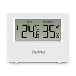Hama Ebro Thermometer and Hygrometer, Digital, For Indoors or Outdoors, white