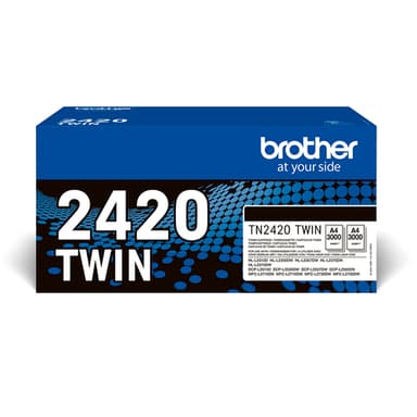 Brother TN2420 TWIN - 2-pack - High Yield - black - original - toner cartridge - for Brother DCP-L2510, L2530, L2537, L2550, HL-L2350, L2370, L2375, MFC-L2713, L2730, L2750