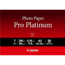 Canon Pro Platinum PT-101 - High-glossy - 300 micron - A2 (420 x 594 mm) - 300 g/m� - 20 sheet(s) photo paper