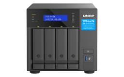 QNAP TVS-H474 - NAS server - 4 bays - SATA 6Gb/s - RAID JBOD, 0, 1, 5, 6, 10, TM, RAID TP - RAM 8 GB - Gigabit Ethernet / 2.5 Gigabit Ethernet - iSCSI support