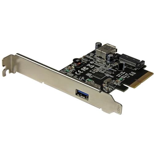 StarTech.com 2 Port USB 3.1 (10Gbps) Card - USB-A 1x External 1x Internal - PCIe USB 3.1 Card with Type-A - PCI Express (PEXUSB311EI) - USB adapter - PCIe x4 low profile - USB 3.1 x 2 - for P/N: USB312SAT3, USB31C2SAT3
