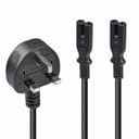 2.5M Y CABLE UK 3 PIN TO 2 X IEC C7 thumbnail 1