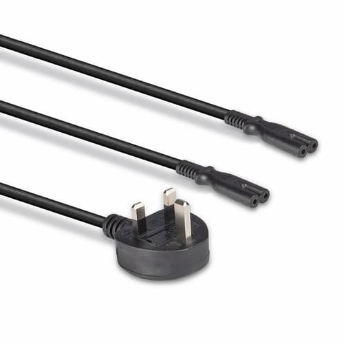 2.5M Y CABLE UK 3 PIN TO 2 X IEC C7 — view 4