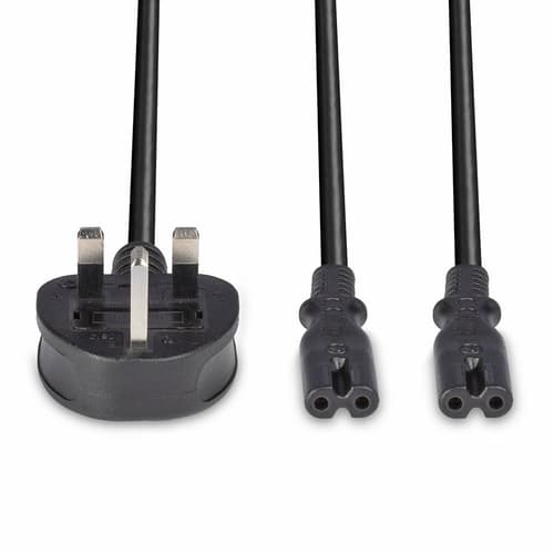 2.5M Y CABLE UK 3 PIN TO 2 X IEC C7 — view 5
