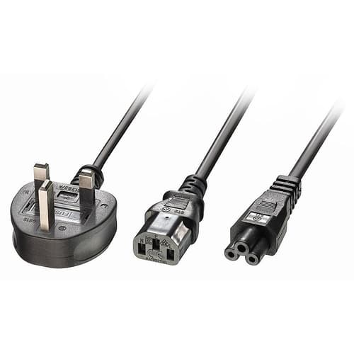 2.5M Y CABLE UK 3 PIN TO IEC C13/C5 — view 1