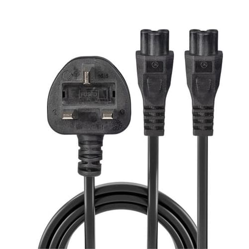 2.5M Y CABLE UK 3 PIN TO 2 X IEC C5 — view 8