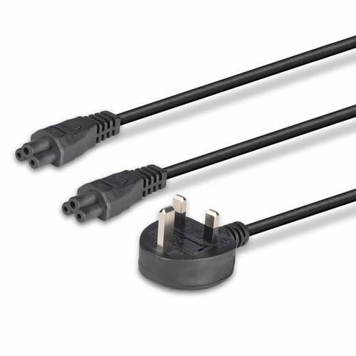 2.5M Y CABLE UK 3 PIN TO 2 X IEC C5 — view 6