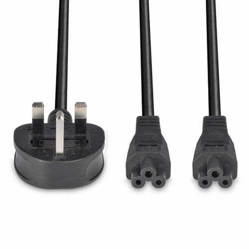 2.5M Y CABLE UK 3 PIN TO 2 X IEC C5 — view 10