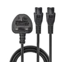 2.5M Y CABLE UK 3 PIN TO 2 X IEC C5 thumbnail 2