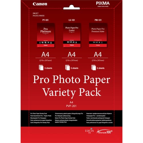 Canon Pro Variety Pack PVP-201 - A4 (210 x 297 mm) 15 sheet(s) photo paper kit