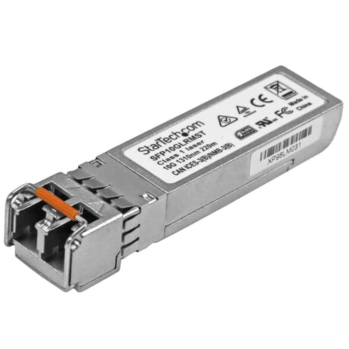 StarTech.com Cisco SFP-10G-LRM Compatible SFP+ Module, 10GBASE-LRM, 10GbE MMF Optic Transceiver, LC Connector, 200m, 1310nm, DDM, Cisco Firepower, ASR9000, C9300, Mini GBIC Transceiver - Lifetime Warranty (SFP10GLRMST) - SFP+ transceiver module (equivalent to: Cisco SFP-10G-LRM) - 10GbE - 10GBase-LRM - LC multi-mode - up to 220 m - 1310 nm — view 1