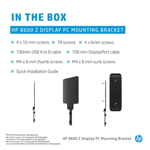 HP B600 - LCD display mounting bracket - for HP Z34c G3, Z40c G3, Elite 600 G9, 800 G9 — view 4