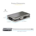 StarTech.com USB-C Multiport Adapter with USB-C DP Alt Mode Video Output / 4K HDMI 2.0 / VGA, USB-C Dual Monitor Docking Station, 100W PD Pass-Through, USB Type C Mini Dock/MST Adapter Hub