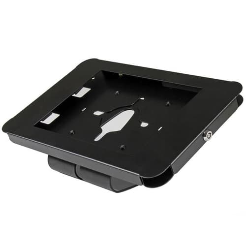StarTech.com Secure Tablet Enclosure Stand- Lockable Anti Theft Steel Desk or Wall Mount for 9.7" iPad / Tablet - VESA Compatible (SECTBLTPOS) - Stand (mount bracket, pads, front plate, rear plate) - for tablet - lockable - steel - black - screen size: 9.7" - mounting interface: 100 x 100 mm - wall-mountable, desktop - for P/N: DK30CHPH