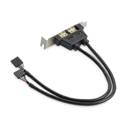 StarTech.com 2 Port USB A Female Low Profile Slot Plate Adapter - 2 Port USB Bracket - USB 2.0 A Female (USBPLATELP) - USB panel - USB (F) to 5 pin in-line (F)