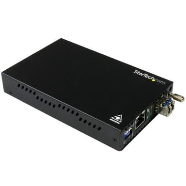 StarTech.com Singlemode (SM) LC Fiber Media Converter for 1Gbe Network - 10km - Gigabit Ethernet - 1310nm - with SFP Transceiver (ET91000SM10) - Fibre media converter - 1GbE - 100Base-LX, 1000Base-T - RJ-45 / LC single-mode - up to 10 km - 1310 nm - for P/N: SVA12M2NEUA, SVA12M5NA