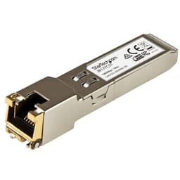 StarTech.com HPE J8177C Compatible SFP Module, 1000BASE-T, SFP to RJ45 Cat6/Cat5e, 1GE Gigabit Ethernet SFP, RJ-45 (Copper) 100m, HPE 1810, 1820, 2530, 1Gbps Mini GBIC Transceiver SFP - Lifetime Warranty (J8177CST) - SFP (mini-GBIC) transceiver module (equivalent to: HP J8177C) - 1GbE - 1000Base-T - RJ-45 / SFP (mini-GBIC) - up to 100 m - for HPE 1810, 1910, 20p 10/100/1000, 2610, 3500, 6200, HPE Aruba 2530, 5406, HPE ProCurve 5304