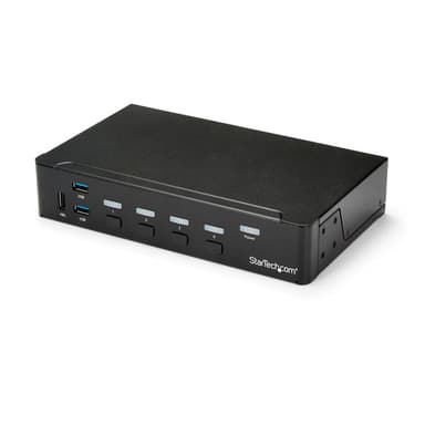 StarTech.com 4 Port HDMI KVM - HDMI KVM Switch - 1080p - USB 3.0 & Audio Support - KVM Video Switch (SV431HDU3A2) - KVM / USB switch - 4 x KVM / audio / USB + 3 x SuperSpeed USB - 1 local user - rack-mountable - AC 120/230 V / DC 9 - 12 V - for P/N: SV431RACK