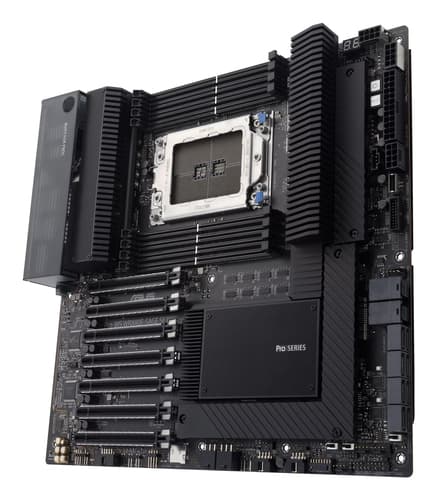 ASUS Pro WS WRX80E-SAGE SE WIFI - Motherboard - extended ATX - Socket sWRX8 - AMD WRX80 Chipset - USB-C Gen 2x2, USB-C Gen2, USB 3.2 Gen 2, USB 3.2 Gen 1 - 2 x 10 Gigabit LAN, Wi-Fi 6, Bluetooth - HD Audio (8-channel) — view 5