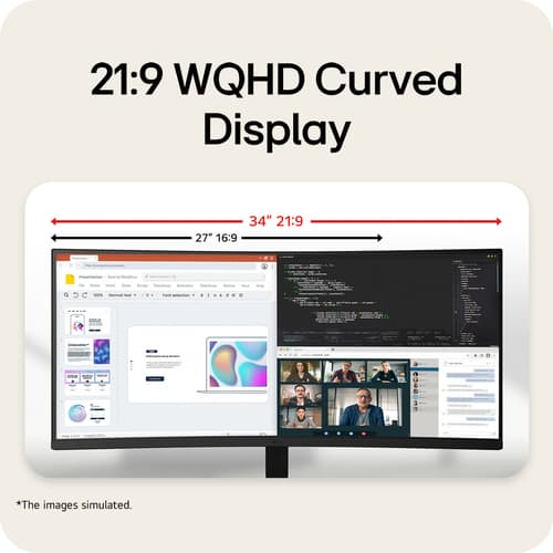 LG UltraWide 34U601B-B - LED monitor - curved - 34" - HDR — view 4