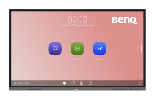 BenQ Education RE6503 - 65" Diagonal Class Essential Series LED-backlit LCD display - education / business - with touchscreen (multi touch) - 4K UHD (2160p) 3840 x 2160 - direct-lit LED