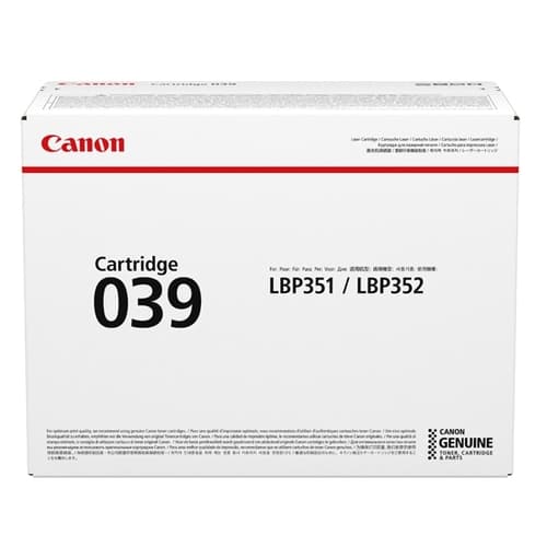 Canon 039 - Black - original - toner cartridge - for imageCLASS LBP351dn, LBP351x, LBP352dn, LBP352x, i-SENSYS LBP351x, LBP352x, Satera LBP351i