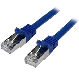 StarTech.com 3m CAT6 Ethernet Cable, 10 Gigabit Shielded Snagless RJ45 100W PoE Patch Cord, CAT 6 10GbE SFTP Network Cable w/Strain Relief, Blue, Fluke Tested/Wiring is UL Certified/TIA - Category 6 - 26AWG (N6SPAT3MBL) - Patch cable - RJ-45 (M) to RJ-45 (M) - 3 m - SFTP / 50 micron - CAT 6 - molded, snagless - blue