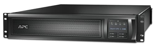APC Smart-UPS X 2200 Rack/Tower LCD - UPS (rack-mountable / external) - AC 230 V - 1980 Watt - 2200 VA - Ethernet 10/100, RS-232, USB - output connectors: 11 - 2U - black - with APC UPS Network Management Card - for P/N: AR3003, AR3003SP, AR3006, AR3006SP, AR3103, AR3103SP, AR3106, AR3106SP, AR9300SP — view 1