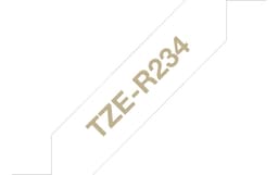 Brother TZe-R234 - Gold on white - Roll (1.2 cm x 4 m) 1 cassette(s) ribbon tape - for Brother PT-P750, P950, P-Touch PT-E310, P-Touch Cube PT-P300, P-Touch Cube Pro PT-P910