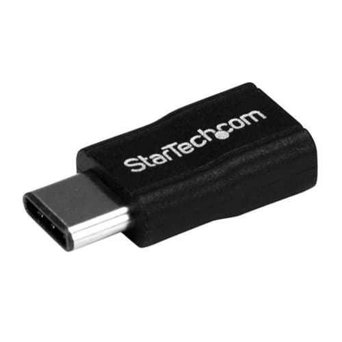 StarTech.com USB C to USB Micro B - USB Type C to USB M / F - USB 2.0 - USB C Connector - USB-C to USB Micro B Adapter (USB2CUBADP) - USB adapter - 24 pin USB-C (M) to Micro-USB Type B (F) - USB 2.0 - black — view 1