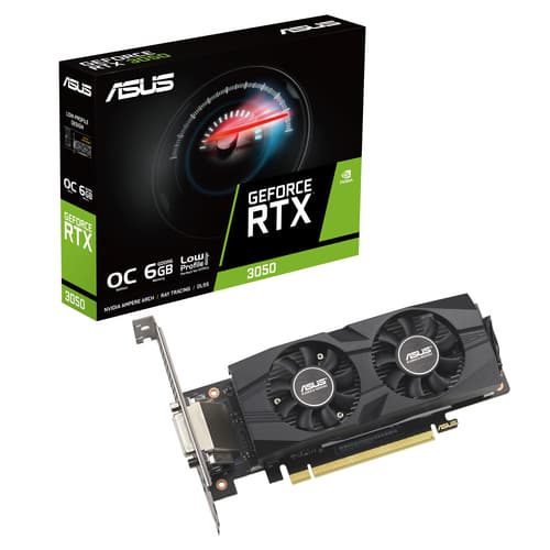 ASUS GeForce RTX 3050 LP BRK 6GB - OC Edition - graphics card - GF RTX 3050 - 6 GB GDDR6 - PCIe 4.0 - HDMI, DisplayPort, DVI — view 8