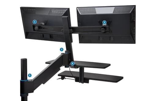 SIT STAND WORKSTATION DUAL ARM — view 8