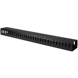 StarTech.com 3ft (1m) Vertical Cable Management Duct with Cover - 0U Open Slot Finger Duct Wire Raceway for 19 Inch Server Rack - Slotted Cord Channel (CMVER20UF) - Cable organizer - 91.4 cm - black - 20U - for P/N: RK2537BKM, RK4242BK24, RK4242BK30