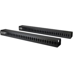 StarTech.com Vertical Cable Organizer with Finger Ducts - Vertical Cable Management Panel - Rack-Mount Cable Raceway - 0U - 6 ft. (CMVER40UF) - Cable organizer - 1.83 m - black - 40U - for P/N: RK2537BKM, RK4242BK24, RK4242BK30