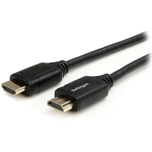 StarTech.com StarTech.com Premium Certified High Speed HDMI 2.0 Cable with Ethernet - 10ft 3m - Ultra HD 4K 60Hz - 10 feet HDMI Male to Male Cord - 30AWG (HDMM3MP) - HDMI cable with Ethernet - HDMI male to HDMI male - 3 m - black - for P/N: EXTEND-HDMI-4K40C6P1, KITBXAVHDPEU, KITBXAVHDPUK, KITBXDOCKPEU, KITBXDOCKPUK