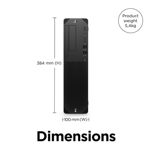 HP Workstation Z2 G9 - SFF 1 x Core i7 i7-14700K / up to 5.6 GHz - RAM 32 GB - SSD 1 TB - HP Z Turbo Drive, TLC - UHD Graphics 770 - Gigabit Ethernet, IEEE 802.11ax (Wi-Fi 6), IEEE 802.11be (Wi-Fi 7), Bluetooth 5.4 - Win 11 Pro - monitor: none - keyboard: UK - black - with HP Wolf Pro Security Edition (1 year) — view 5