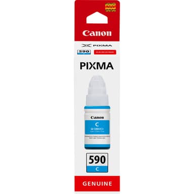 Canon GI 590 C - 70 ml - cyan - original - ink refill - for PIXMA G1500, G1501, G1510, G2500, G2501, G2510, G3500, G3501, G3510, G4410, G4500, G4511