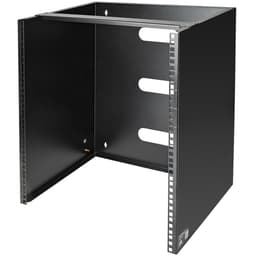StarTech.com Wall Mount Patch Panel Rack - 15U Wall Mount Rack - 2 Post Open Frame Rack - Wall Mount Network Patch Panel (WALLMNT12) - Wall mount bracket - black - 12U