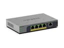 NETGEAR Easy Smart GS105EPP - Switch - high-power - L3 - smart - 1 x 10/100/1000 + 4 x 10/100/1000 (PoE+) - desktop, wall-mountable - PoE+ (120 W) thumbnail 1