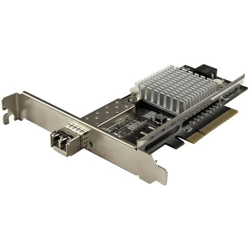 StarTech.com 10G Network Card - 1x 10G Open SFP+ Multimode LC Fiber Connector - Intel 82599 Chip - Gigabit Ethernet Card (PEX10000SRI) - Network adapter - PCIe x8 - 10GbE - 10GBase-SR - black - with 10GBase-SR SFP+ transceiver module - for P/N: BNDTB10GI, BNDTB210GSFP, BNDTB310GNDP, BNDTB410GSFP, BNDTB4M2E1, BNDTBUSB3142