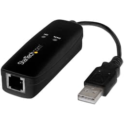 StarTech.com USB 2.0 Fax Modem, 56K External Hardware Dial Up V.92 Modem/Dongle/Adapter, Computer/Laptop Fax Modem, USB to Telephone Jack, USB Data Modem, Network Fax/CMR/POS - 56K V.92 Modem Dongle - Fax / modem - USB - 56 Kbps - K56Flex, V.90, V.92