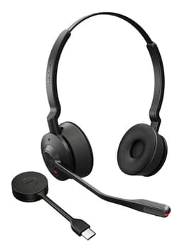 Jabra Engage 55 SE Stereo - Headset - on-ear - DECT - wireless - USB-C via DECT adapter - UC certified
