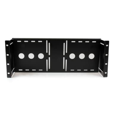 StarTech.com 4U Universal VESA LCD Monitor Mounting Bracket for 19-inch Rack or Cabinet - TAA Compliant - Cold-Pressed Steel Bracket (RKLCDBK) - Mounting kit - for LCD display - solid cold pressed steel - black - screen size: 19" - for P/N: CABSCRWS1224, RK2433BKM, RK2537BKM, RK3236BKF, RK4236BKB, RK4242BK24, RK4242BK30