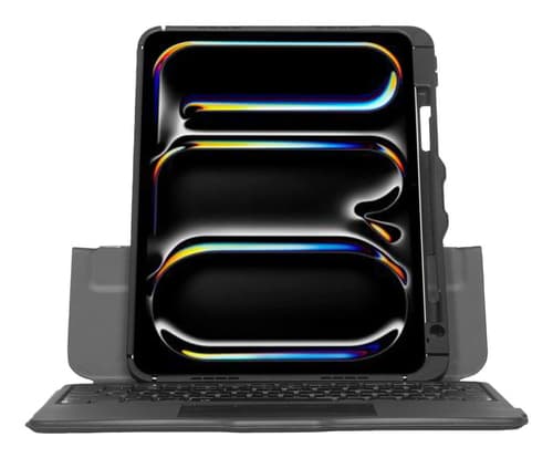 Targus Versavu - Keyboard and folio case - with trackpad - backlit - wireless - Bluetooth 5.0 - QWERTY - UK - black — view 12
